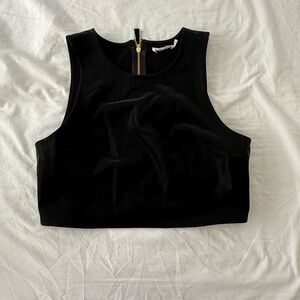 Good American Better Than Leather Crop